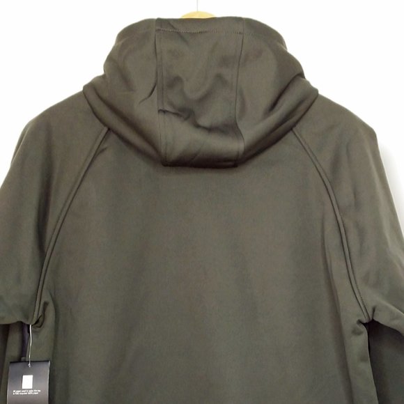 New Balance Hooded Softshell Jacket Size L Green Black Water Wind Resistant NWT - Picture 7 of 10